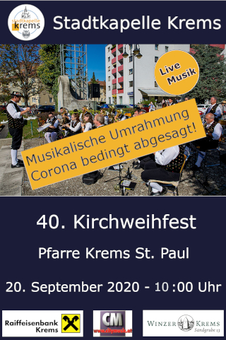  Platzkonzert Stadtkapelle Krems - 40 Jahre Kirchweihfest Krems St. Paul